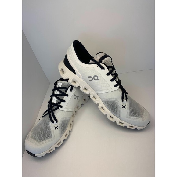 On Running Cloud X 3 Men's 11.5 Ivory Black Training Running Shoes 60.98706 - Picture 11 of 13